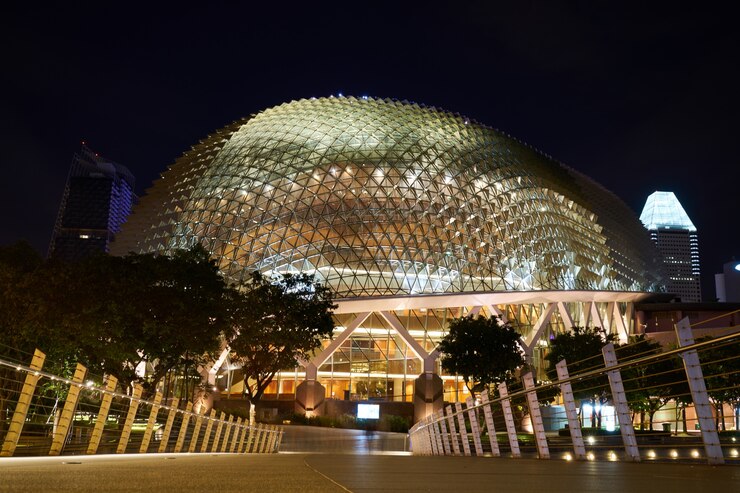 Dubai Opera Theatre architectural exterior with dhow-inspired design